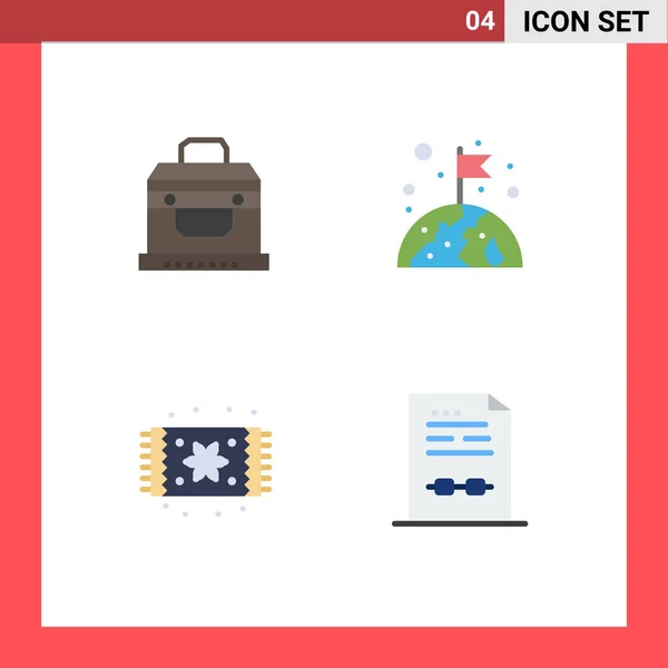 Editable Vector Line Pack Simple Flat Icons Bandit Furnishing Θησαυρός — Διανυσματικό Αρχείο