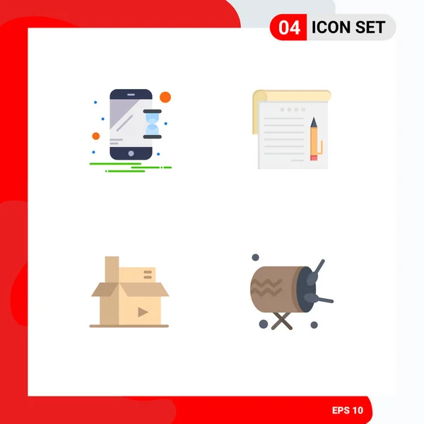 Set Dari Ikon Modern Simbol Tanda Tanda Untuk Perangkat Kreatif - Stok Vektor