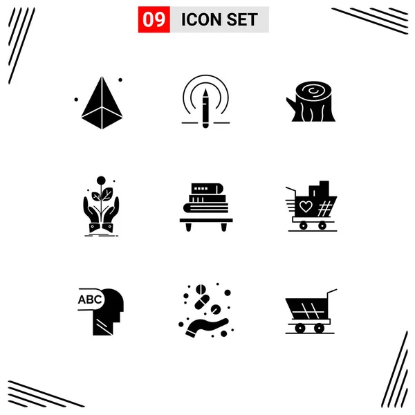 Set Modern Icons Sysymbols Signs Rise Growth Tools Company Spring — Archivo Imágenes Vectoriales