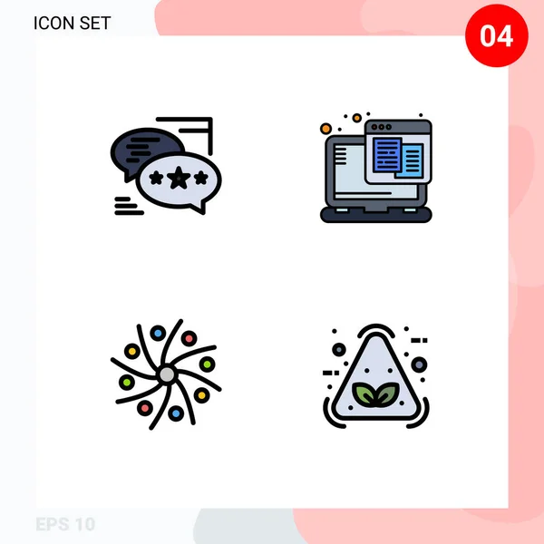 Stock Vector Icon Pack Líneas Signos Símbolos Para Chat Astronomía — Archivo Imágenes Vectoriales