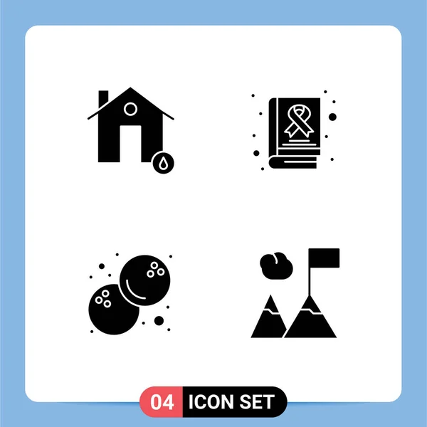 Icône Vectorielle Stock Paquet Signes Symboles Ligne Pour Les Bâtiments — Image vectorielle