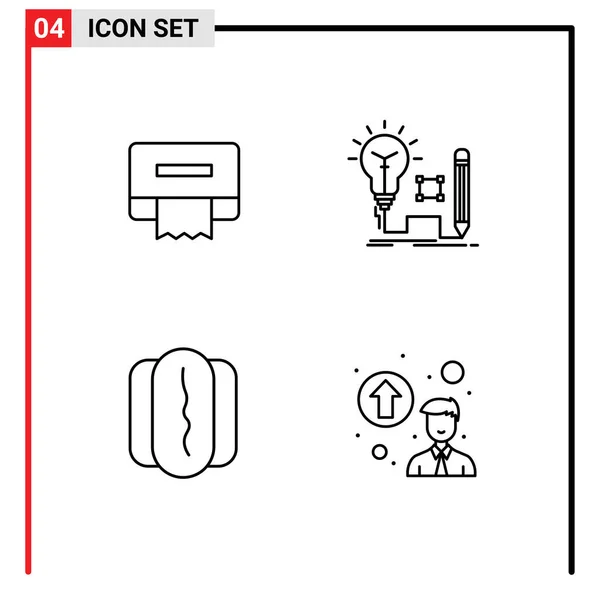 个人升级可编辑向量设计元素4个通用符号的行软件包 — 图库矢量图片