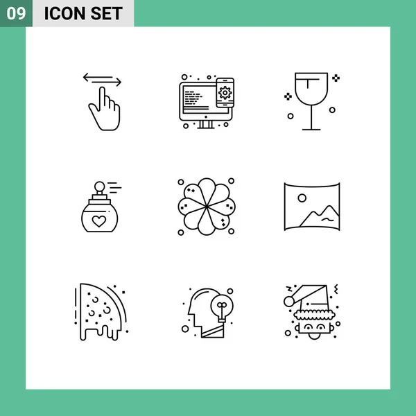 Stock Vector Icon Pack Van Line Signs Symbolen Voor Loodgieterij — Stockvector