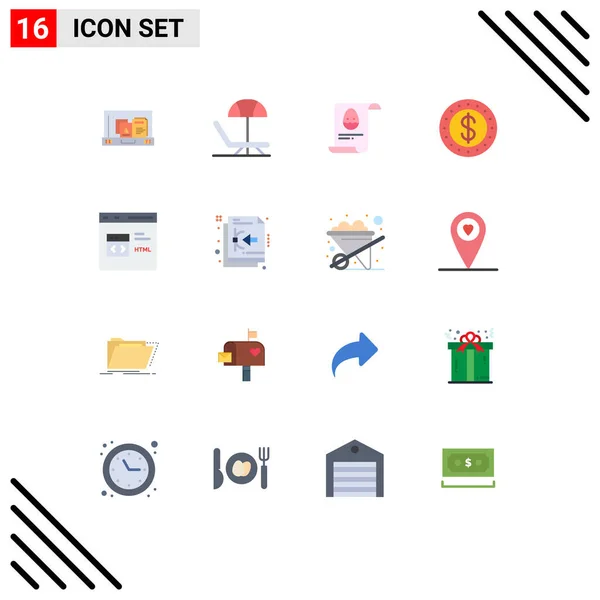 Creative Icons Modern Signs Sysymbols Development Coding Data Code Coin — Vector de stock