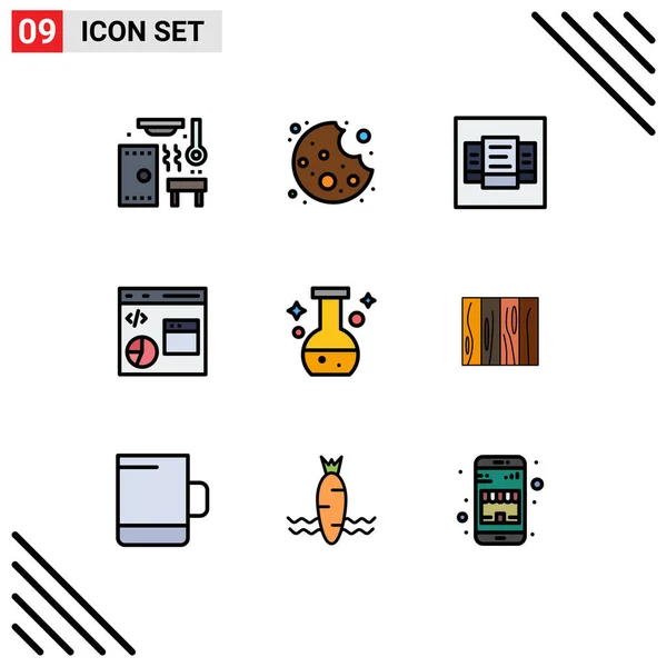 Creative Icons Modern Signs Sysymbols Lab Tube Price Programming Develop — Archivo Imágenes Vectoriales