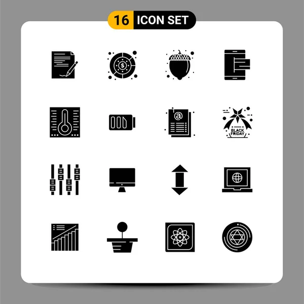 Set Commercial Solid Glyphs Pack Mercury Online Money Mobile Trade — Archivo Imágenes Vectoriales