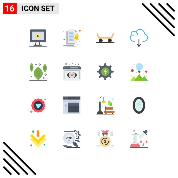 Universal Icon Symbols Group Modern Flat Colors Data Visualization Analytics — Stock Vector