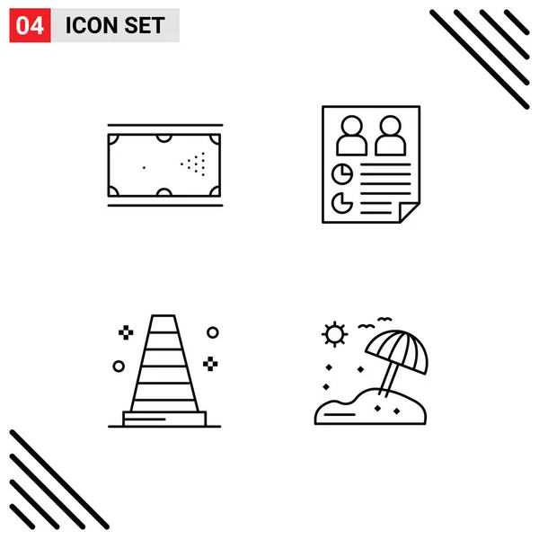 Creative Icons Modern Signs Sysymbols Billiards Users Pocket Page Tools — Vector de stock
