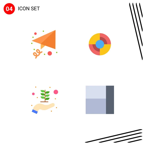 User Interface Pack Basic Flat Icons Email Hand Define Navigation — Vector de stock