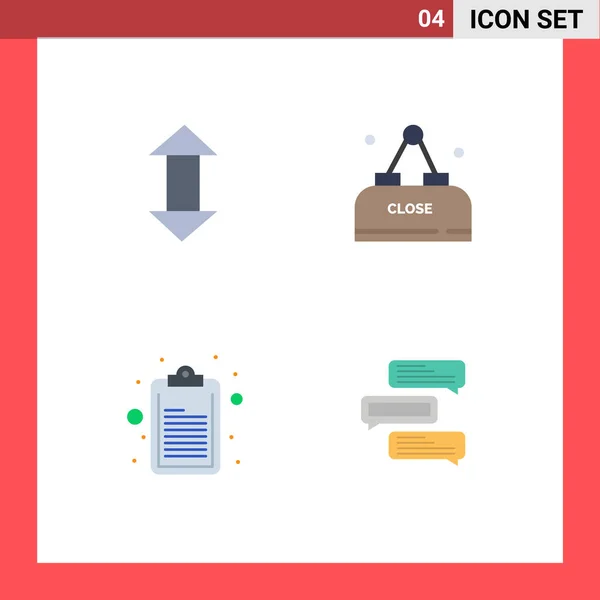 Pack Modern Flat Icons Signs Symbols Web Print Media Arrow — Stock Vector