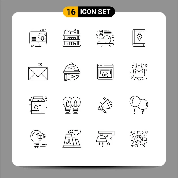 Creative Icons Modern Signs Symbols Contact Ramadan Education Quran Islam — Stock Vector