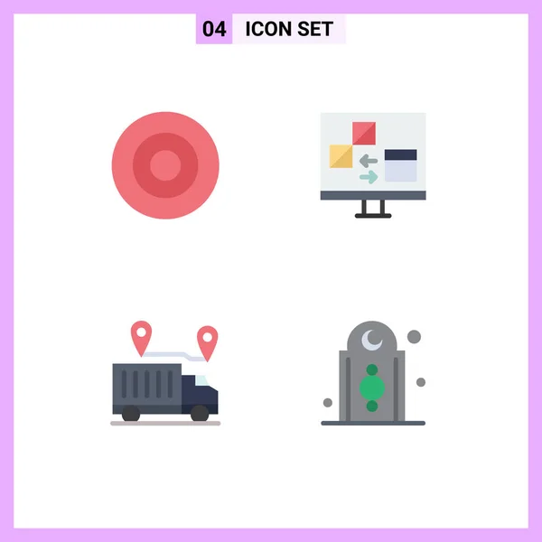 User Interface Flat Icon Pack Modern Signs Symbols Gold Delivery — Διανυσματικό Αρχείο