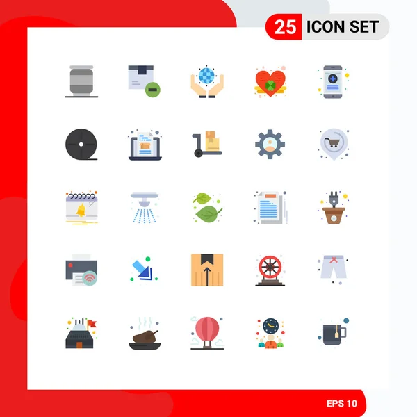 Universal Icon Symbols Group Modern Flat Colors Phone Medical Green - Stok Vektor