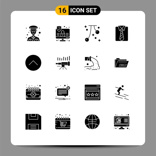 Universal Icon Symbols Group Modern Solid Glyphs Media Player Evento — Vetor de Stock