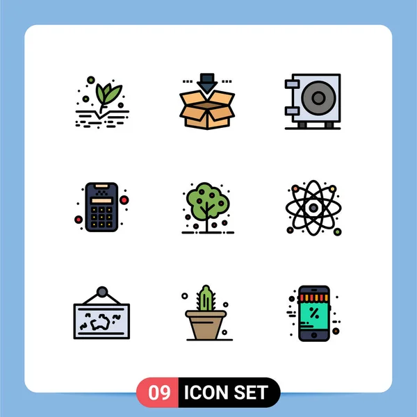 Creative Icons Modern Jelek Szimbólumok Növény Készpénz Mezőgazdaság Hitel Szerkeszthető — Stock Vector