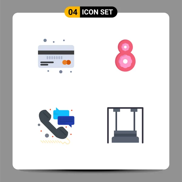 Universal Icon Symbols Group Modern Flat Icons Card Phone Debit — Stockový vektor