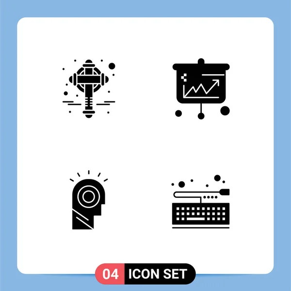 Stock Vector Icon Pack Van Line Tekens Symbolen Voor Kruis — Stockvector