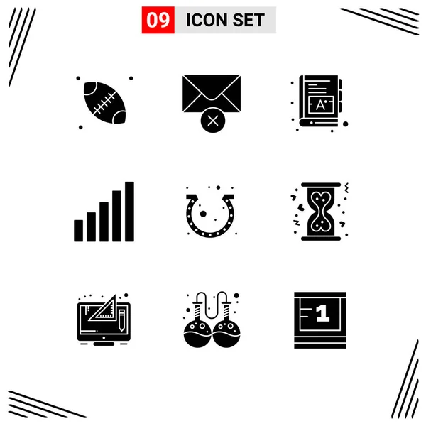 Interface Usuário Solid Glyph Pack Modern Signs Symbols Luck Fortune —  Vetores de Stock