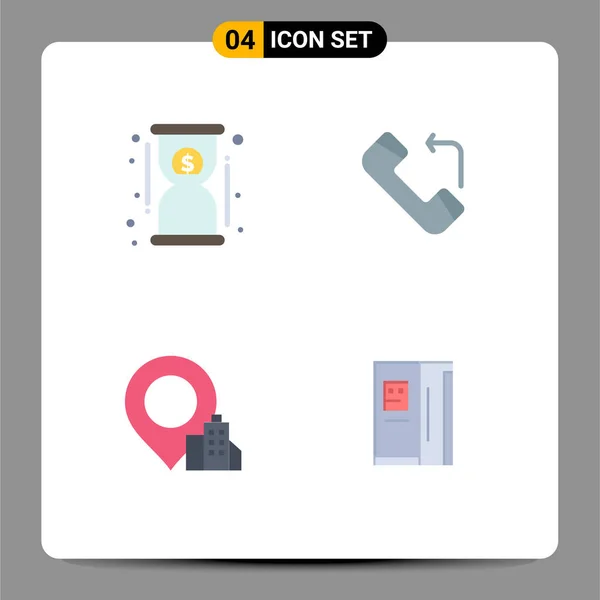 Pack Modern Flat Icons Signs Symbols Web Print Media Deadline — Stock Vector