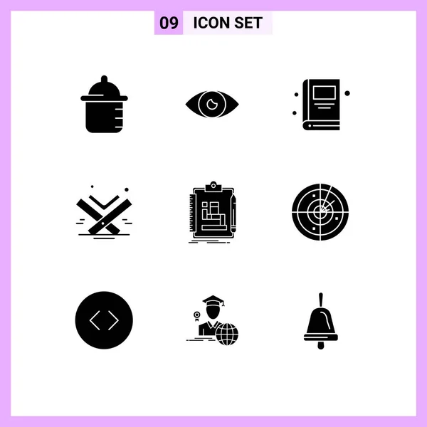 Icône Vectorielle Stock Paquet Signes Symboles Ligne Pour Processus Eid — Image vectorielle