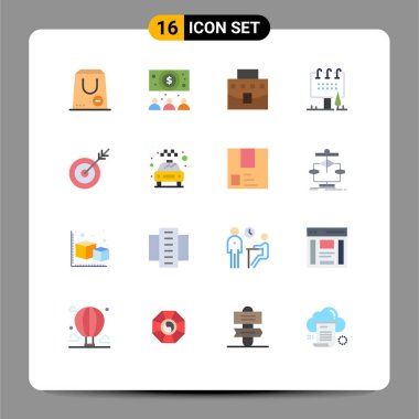 Oktan, kampanyadan, kullanıcıdan, panodan, reklamdan oluşan 16 Basit Düz Renk Kümesi Yaratıcı Vektör Tasarım Elemanlarının Düzenlenebilir Paketi