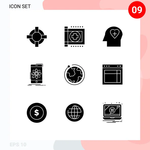 솔리드 그래프 Editable Vector Design Elements — 스톡 벡터