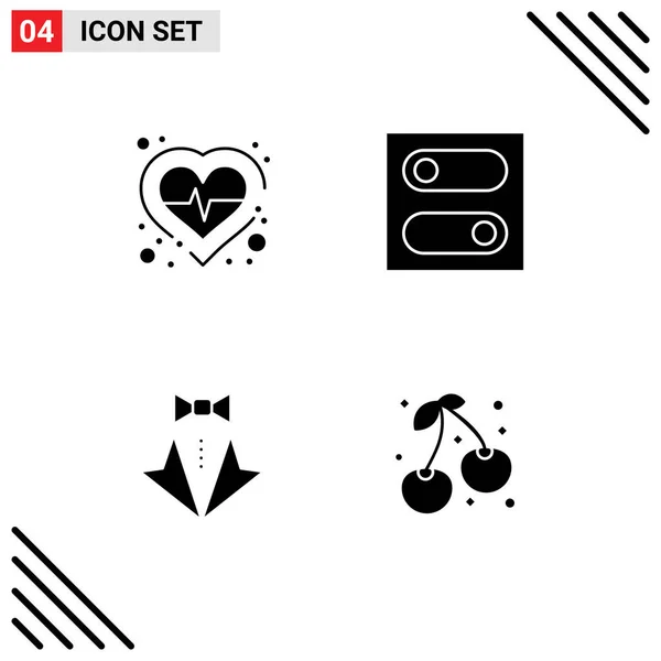 Stock Vector Icon Pack Mit Linienzeichen Und Symbolen Für Gesundheit — Stockvektor