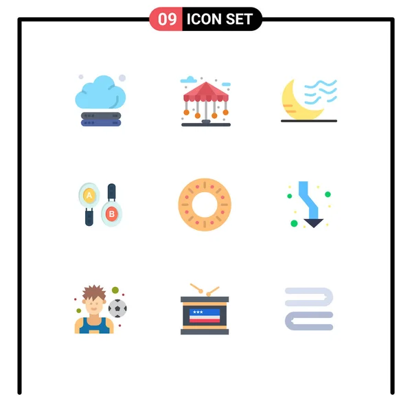 Stock Vector Icon Pack Mit Zeilenzeichen Und Symbolen Für Bäckerei — Stockvektor