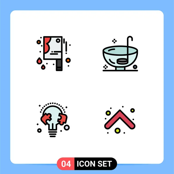 Stock Vector Icon Pack Líneas Signos Símbolos Para Cuchillo Sangriento — Vector de stock