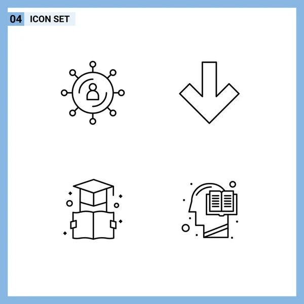 Icône Vectorielle Stock Paquet Signes Symboles Ligne Pour Internet Signet — Image vectorielle