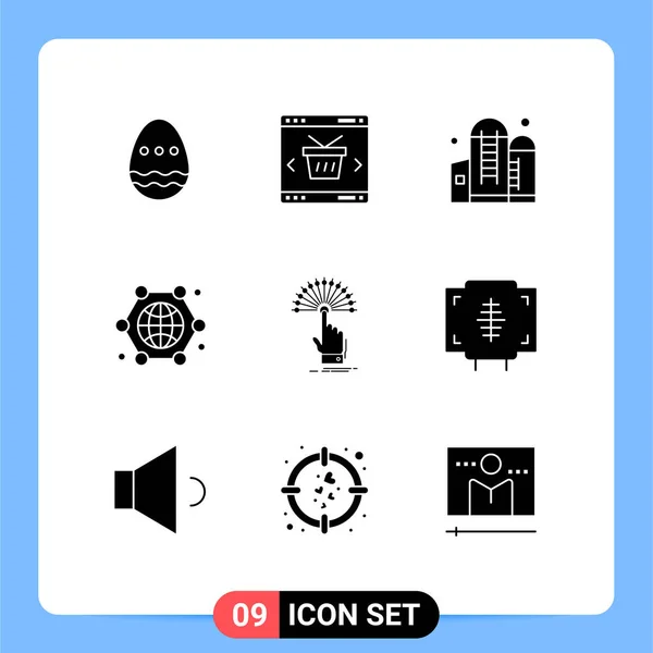 Ensemble Symboles Modernes Icônes Interface Utilisateur Signes Pour Internet Des — Image vectorielle