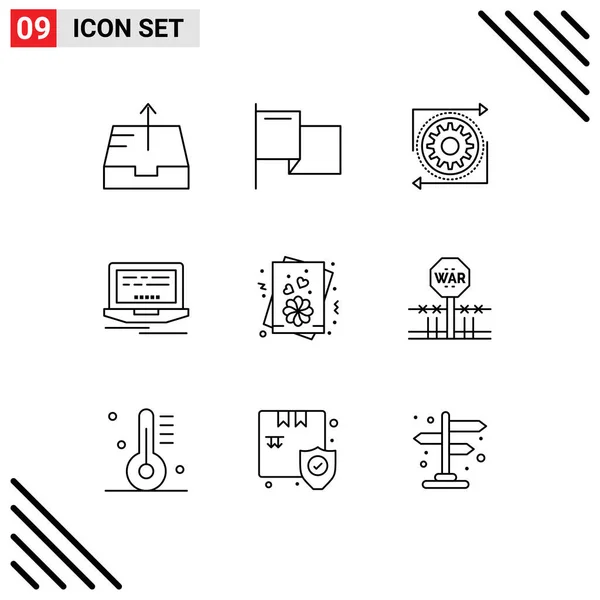 Pictogram Set Egyszerű Vázlatok Harc Szerelem Menedzsment Kártya Web Szerkeszthető — Stock Vector