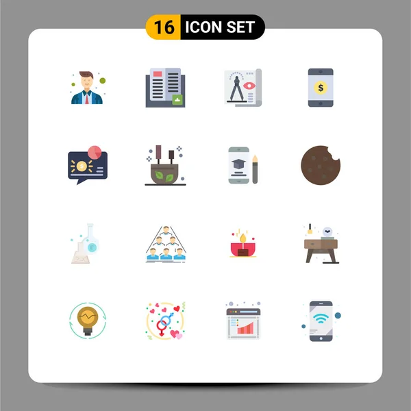 Universal Icon Symbols Group Modern Flat Colors Banking Mobile School — Stockový vektor