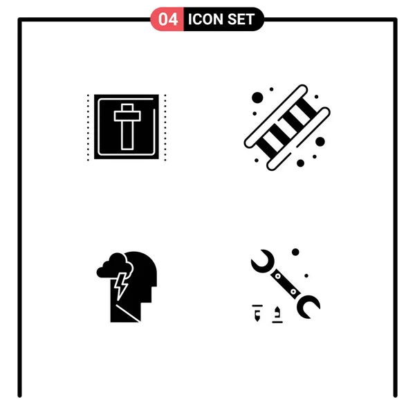 Creative Icons Modern Signs Sysymbols Corss Energy Sign Job Mind — Vector de stock