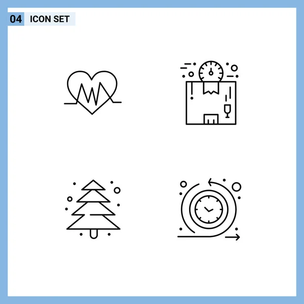 Stock Vector Icon Pack Mit Linienschildern Und Symbolen Für Medizin — Stockvektor