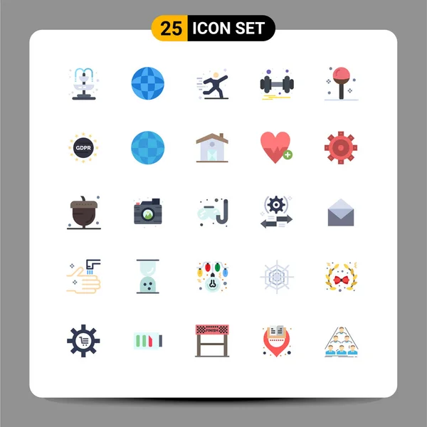 Universal Icon Symbols Group Modern Flat Colors Food Cooking Hobby — Stockový vektor