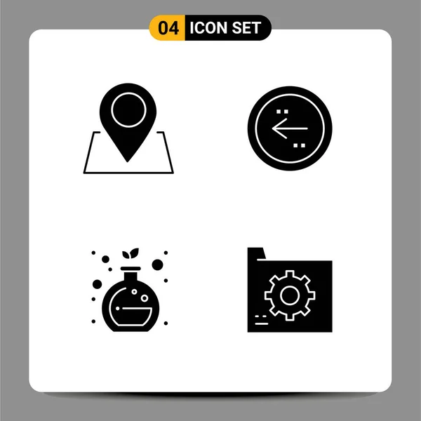 Creative Icons Modern Signs Symbols Location Green Arrow Direction Connect — Stock Vector