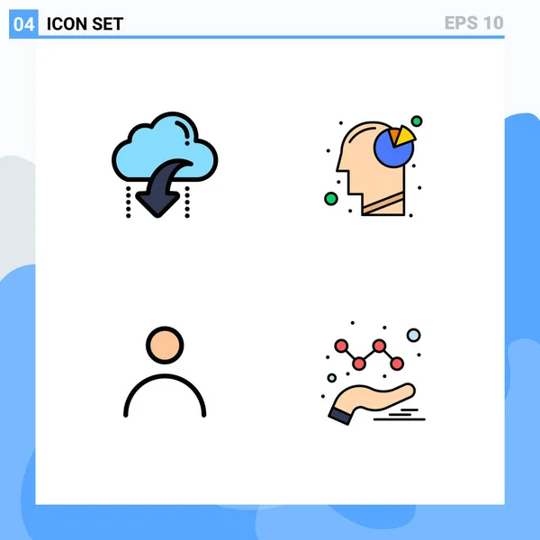 Conjunto Icones Modernos Símbolos Sinais Para Download Pessoal Seta Gráfico — Vetor de Stock