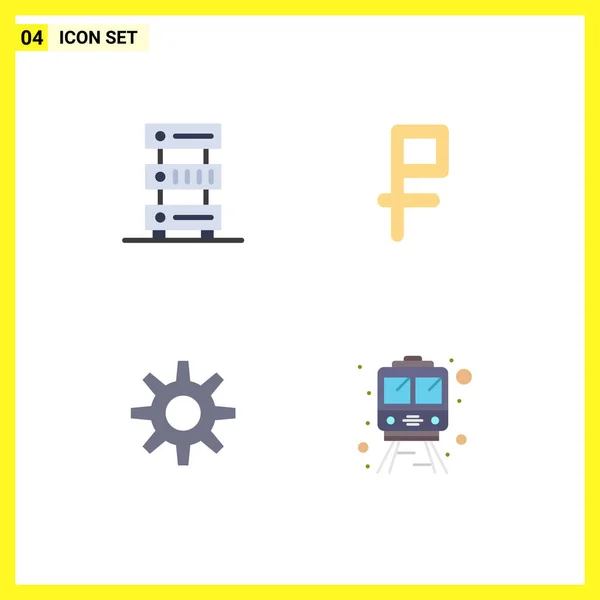 Pack Modern Flat Icons Signs Symbols Web Print Media Data — Stock Vector