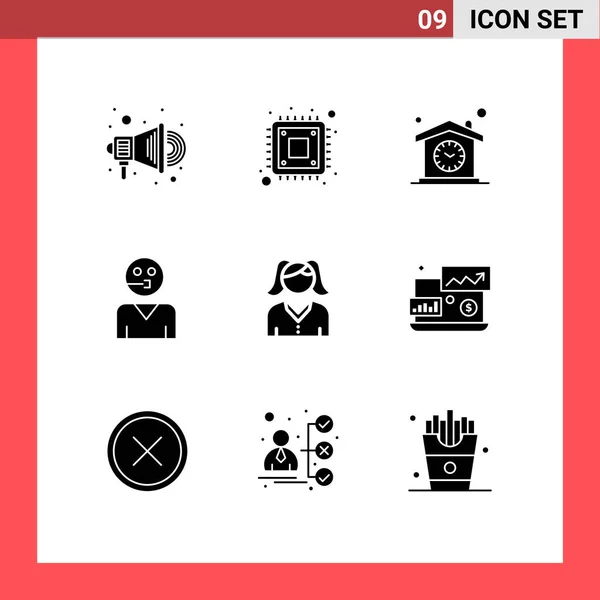 Vector Stock Icon Pack Líneas Señales Símbolos Para Mujeres Soporte — Archivo Imágenes Vectoriales