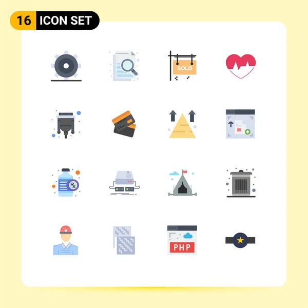 User Interface Flat Color Pack Modern Signs Sysymbols Connector Beat — Archivo Imágenes Vectoriales