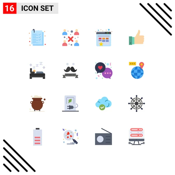 Conjunto Icones Modernos Símbolos Sinais Para Limpeza Quarto Site Cama —  Vetores de Stock