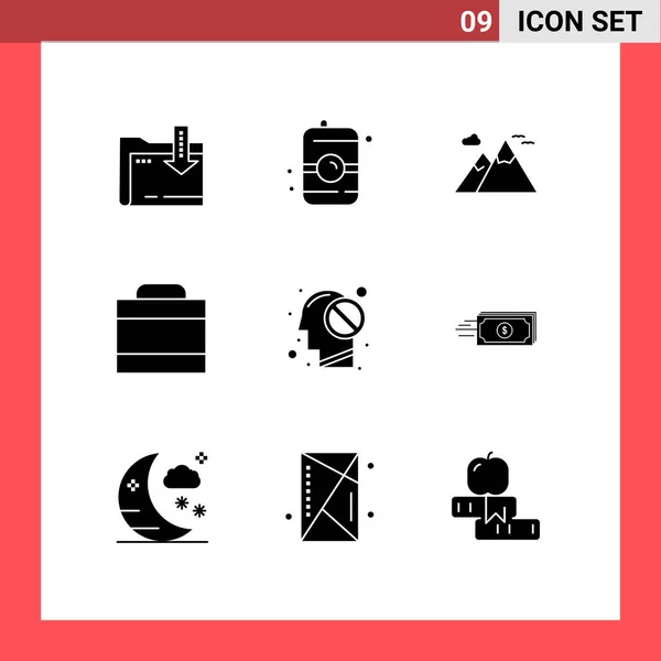 Vector Stock Icon Pack Líneas Signos Símbolos Para Elementos Cerrados — Archivo Imágenes Vectoriales