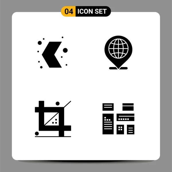 Creative Icons Modern Jelek Szimbólumok Nyíl Kódolás Multimédia Földgömb Design — Stock Vector