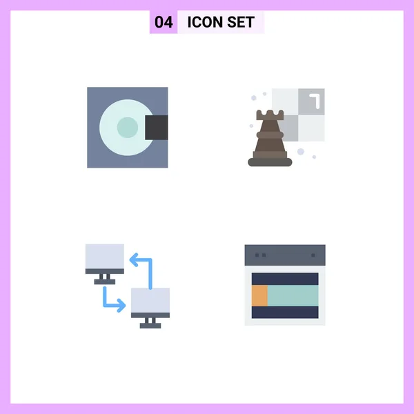 Editable Vector Line Pack Simple Flat Icons Devices File Products — Vector de stock