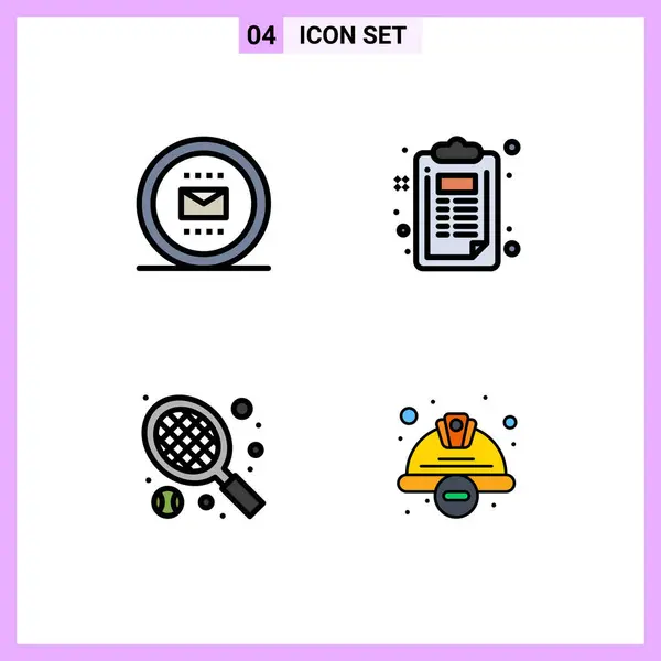 창조적 플롯의 클립보드 테니스 Editable Vector Design Elements — 스톡 벡터