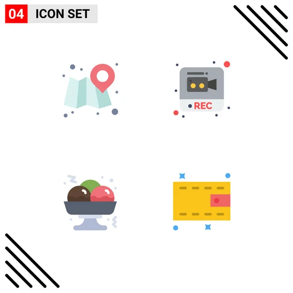 User Interface Flat Icon Pack Modern Signs Sysymbols Web Fast — Vector de stock
