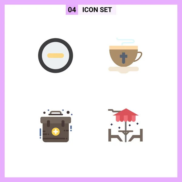 Editable Vector Line Pack Simple Flat Icons Basic First Tea — Archivo Imágenes Vectoriales