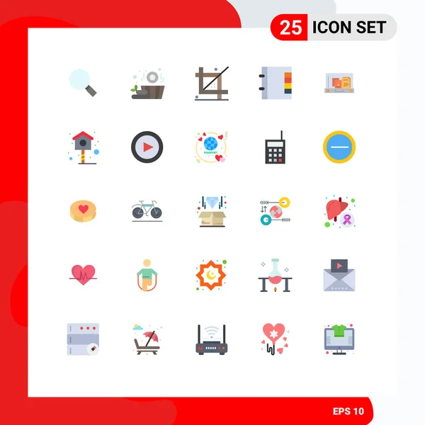 Conjunto Icones Modernos Símbolos Sinais Para Saco Apresentação Cultura Telefone —  Vetores de Stock