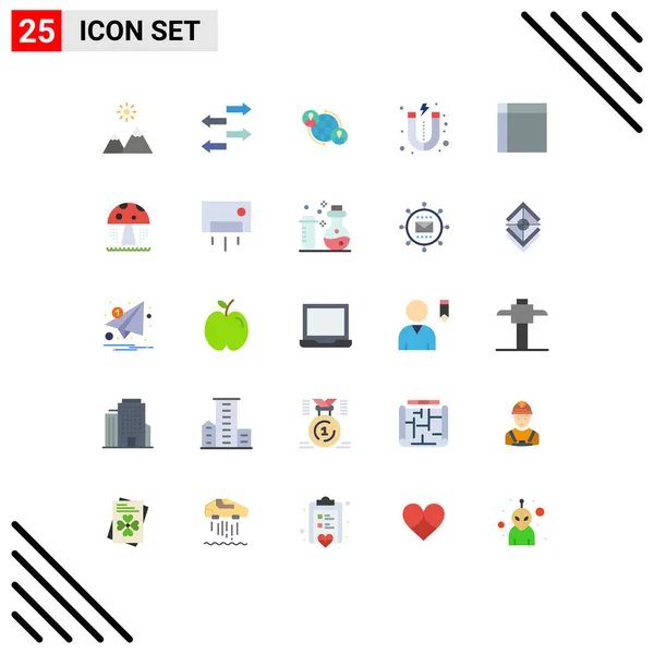 Pictogram Set Simple Flat Colors Home Compets Connection Market Lead — 스톡 벡터